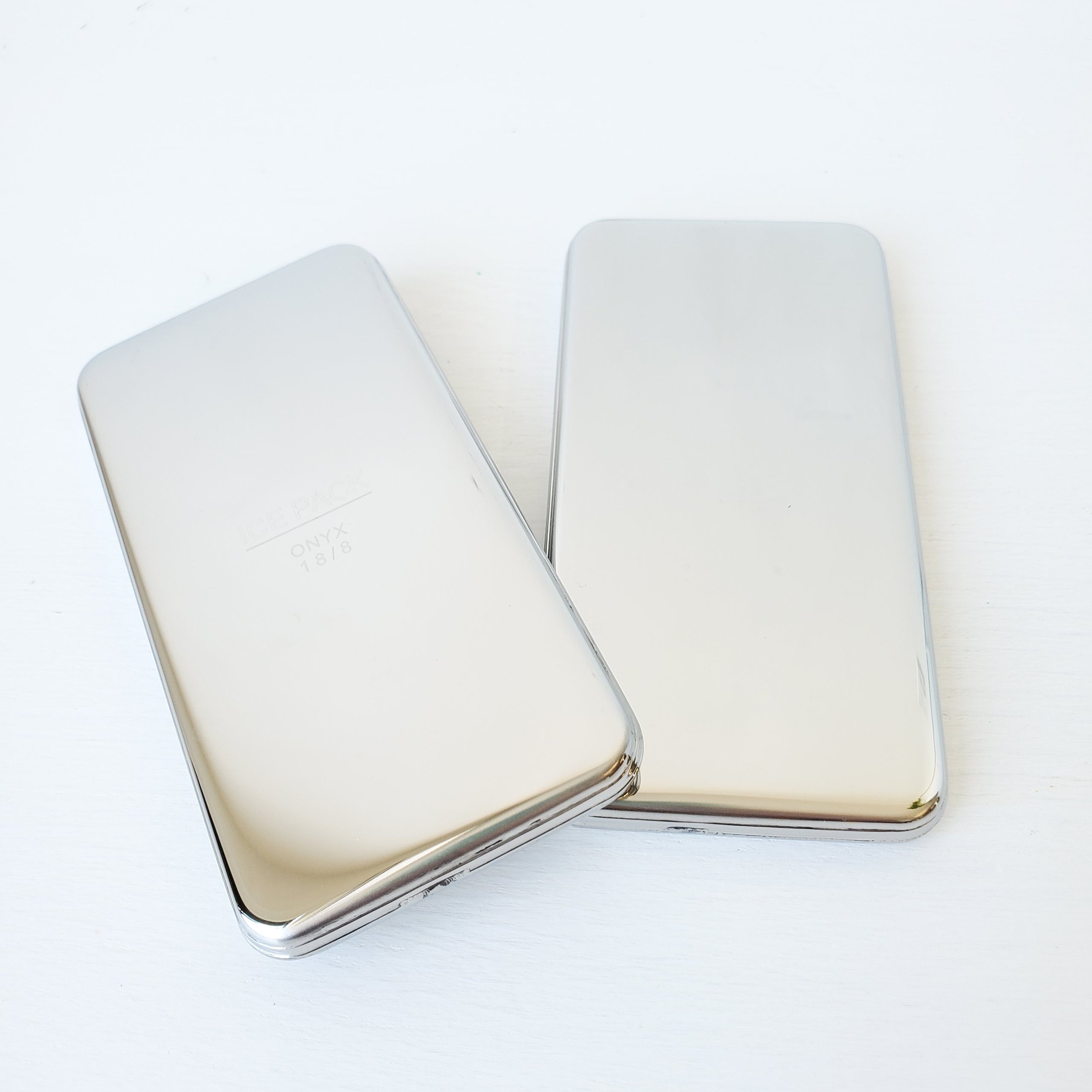 Stainless Steel Ice Cube Trays - 2 PACK - With Easy Release Handle Freesh